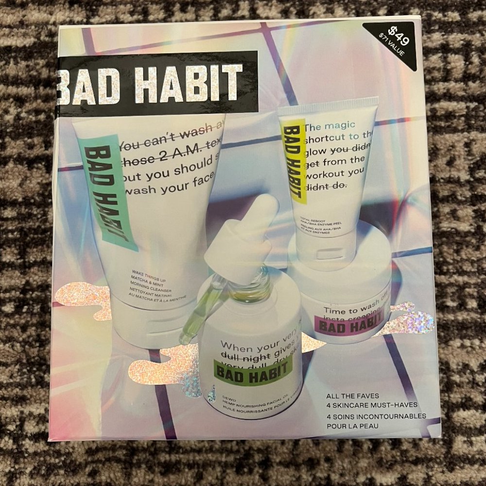 Bad Habit Just Try Me 4 Skincare Essentials Kit - BRAND NEW